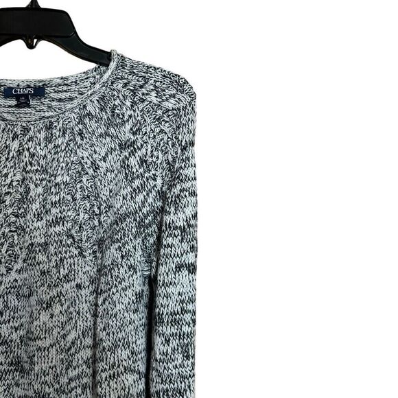 CHAPS Sweater Womens Large Multicolor Chunky Pullover Long Sleeve Sweatshirt - Picture 3 of 7
